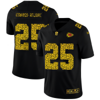 Kansas City Kansas City Chiefs #25 Clyde Edwards-Helaire Men's Nike Leopard Print Fashion Vapor Limited NFL Jersey Black