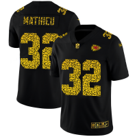 Kansas City Kansas City Chiefs #32 Tyrann Mathieu Men's Nike Leopard Print Fashion Vapor Limited NFL Jersey Black