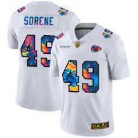 Kansas City Kansas City Chiefs #49 Daniel Sorensen Men's White Nike Multi-Color 2020 NFL Crucial Catch Limited NFL Jersey