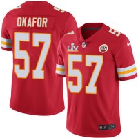 Nike Kansas City Chiefs #57 Alex Okafor Red Team Color Men's Super Bowl LV Bound Stitched NFL Vapor Untouchable Limited Jersey