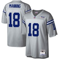 Indianapolis Indianapolis Colts #18 Peyton Manning Mitchell & Ness NFL 100 Retired Player Platinum Jersey
