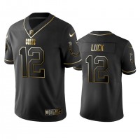 Indianapolis Colts #12 Andrew Luck Men's Stitched NFL Vapor Untouchable Limited Black Golden Jersey