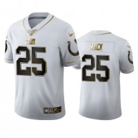 Indianapolis Indianapolis Colts #25 Marlon Mack Men's Nike White Golden Edition Vapor Limited NFL 100 Jersey