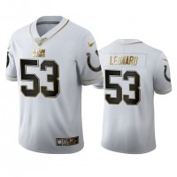 Indianapolis Indianapolis Colts #53 Darius Leonard Men's Nike White Golden Edition Vapor Limited NFL 100 Jersey