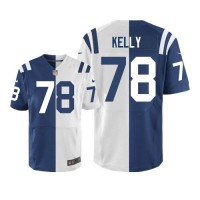 Nike Indianapolis Colts #78 Ryan Kelly Royal Blue/White Men's Stitched NFL Elite Split Jersey