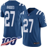 Nike Indianapolis Colts #27 Xavier Rhodes Royal Blue Team Color Men's Stitched NFL 100th Season Vapor Untouchable Limited Jersey