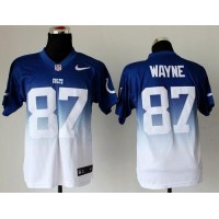 Nike Indianapolis Colts #87 Reggie Wayne Royal Blue/White Men's Stitched NFL Elite Fadeaway Fashion Jersey