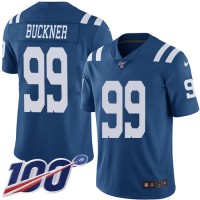 Nike Indianapolis Colts #99 DeForest Buckner Royal Blue Men's Stitched NFL Limited Rush 100th Season Jersey