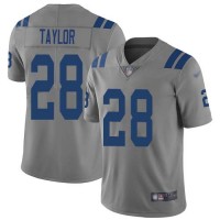Nike Indianapolis Colts #28 Jonathan Taylor Gray Men's Stitched NFL Limited Inverted Legend Jersey