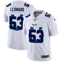Indianapolis Indianapolis Colts #53 Darius Leonard White Men's Nike Team Logo Dual Overlap Limited NFL Jersey