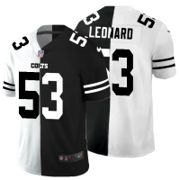 Indianapolis Indianapolis Colts #53 Darius Leonard Men's Black V White Peace Split Nike Vapor Untouchable Limited NFL Jersey