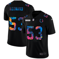 Indianapolis Indianapolis Colts #53 Darius Leonard Men's Nike Multi-Color Black 2020 NFL Crucial Catch Vapor Untouchable Limited Jersey