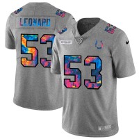 Indianapolis Indianapolis Colts #53 Darius Leonard Men's Nike Multi-Color 2020 NFL Crucial Catch NFL Jersey Greyheather