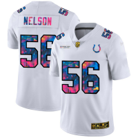 Indianapolis Indianapolis Colts #56 Quenton Nelson Men's White Nike Multi-Color 2020 NFL Crucial Catch Limited NFL Jersey