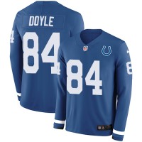 Nike Indianapolis Colts #84 Jack Doyle Royal Blue Team Color Men's Stitched NFL Limited Therma Long Sleeve Jersey