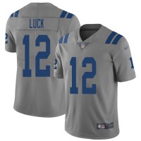 Nike Indianapolis Colts #12 Andrew Luck Gray Men's Stitched NFL Limited Inverted Legend Jersey