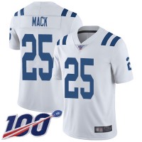Nike Indianapolis Colts #25 Marlon Mack White Men's Stitched NFL 100th Season Vapor Limited Jersey