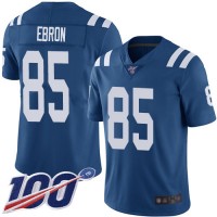 Nike Indianapolis Colts #85 Eric Ebron Royal Blue Team Color Men's Stitched NFL 100th Season Vapor Limited Jersey