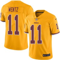 Nike Washington Commanders #11 Carson Wentz Gold Men's Stitched NFL Limited Rush Jersey