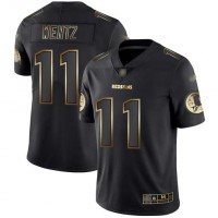 Nike Washington Commanders #11 Carson Wentz Black/Gold Men's Stitched NFL Vapor Untouchable Limited Jersey