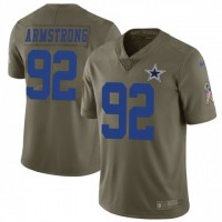 Nike Dallas Cowboys #92 Dorance Armstrong Olive Men's Stitched NFL Limited 2017 Salute To Service Jersey