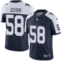 Nike Dallas Cowboys #58 Robert Quinn Navy Blue Thanksgiving Men's Stitched NFL Vapor Untouchable Limited Throwback Jersey