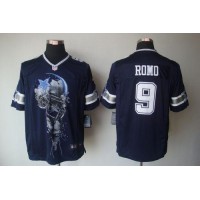 Nike Dallas Cowboys #9 Tony Romo Navy Blue Team Color Men's Stitched NFL Helmet Tri-Blend Limited Jersey