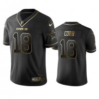 Nike Dallas Cowboys #18 Randall Cobb Black Golden Limited Edition Stitched NFL Jersey
