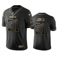 Nike Dallas Cowboys #31 Byron Jones Black Golden Limited Edition Stitched NFL Jersey