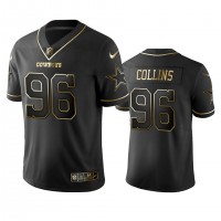 Nike Dallas Cowboys #96 Maliek Collins Black Golden Limited Edition Stitched NFL Jersey