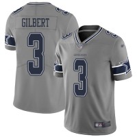 Nike Dallas Cowboys #3 Garrett Gilbert Gray Men's Stitched NFL Limited Inverted Legend Jersey