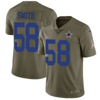 Nike Dallas Cowboys #58 Aldon Smith Olive Men's Stitched NFL Limited 2017 Salute To Service Jersey