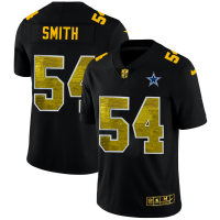 Dallas Dallas Cowboys #54 Jaylon Smith Men's Black Nike Golden Sequin Vapor Limited NFL Jersey