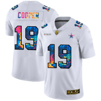 Dallas Dallas Cowboys #19 Amari Cooper Men's White Nike Multi-Color 2020 NFL Crucial Catch Limited NFL Jersey