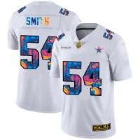 Dallas Dallas Cowboys #54 Jaylon Smith Men's White Nike Multi-Color 2020 NFL Crucial Catch Limited NFL Jersey