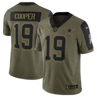 Dallas Dallas Cowboys #19 Amari Cooper Olive Nike 2021 Salute To Service Limited Player Jersey