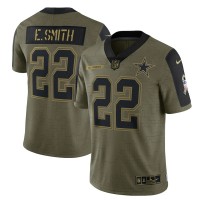 Dallas Dallas Cowboys #22 Emmitt Smith Olive Nike 2021 Salute To Service Limited Player Jersey