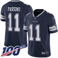 Nike Dallas Cowboys #11 Micah Parsons Navy Blue Team Color Men's Stitched NFL 100th Season Vapor Untouchable Limited Jersey