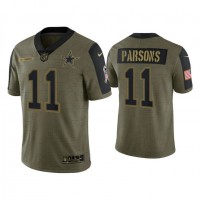 Dallas Dallas Cowboys #11 Micah Parsons Olive Nike 2021 Salute To Service Limited Player Jersey