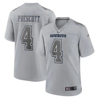 Dallas Dallas Cowboys #4 Dak Prescott Nike Men's Gray Atmosphere Fashion Game Jersey
