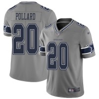 Nike Dallas Cowboys #20 Tony Pollard Gray Men's Stitched NFL Limited Inverted Legend Jersey