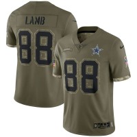 Dallas Dallas Cowboys #88 Ceedee Lamb Nike Men's 2022 Salute To Service Limited Jersey - Olive