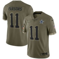 Dallas Dallas Cowboys #11 Micah Parsons Nike Men's 2022 Salute To Service Limited Jersey - Olive