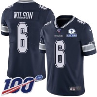 Nike Dallas Cowboys #6 Donovan Wilson Navy Blue Team Color Men's Stitched With Established In 1960 Patch NFL 100th Season Vapor Untouchable Limited Jersey