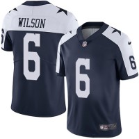 Nike Dallas Cowboys #6 Donovan Wilson Nave Blue Thanksgiving Men's Stitched NFL Vapor Untouchable Limited Throwback Jersey