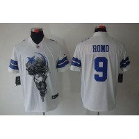 Nike Dallas Cowboys #9 Tony Romo White Men's Stitched NFL Helmet Tri-Blend Limited Jersey