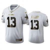 Dallas Dallas Cowboys #13 Michael Gallup Men's Nike White Golden Edition Vapor Limited NFL 100 Jersey