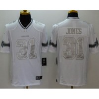 Nike Dallas Cowboys #31 Byron Jones White Men's Stitched NFL Limited Platinum Jersey