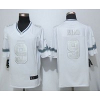 Nike Dallas Cowboys #9 Tony Romo White Men's Stitched NFL Limited Platinum Jersey