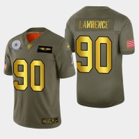Dallas Dallas Cowboys #90 Demarcus Lawrence Men's Nike Olive Gold 2019 Salute to Service Limited NFL 100 Jersey